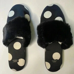 Victoria Secret Polka Dot Slippers Size Medium
